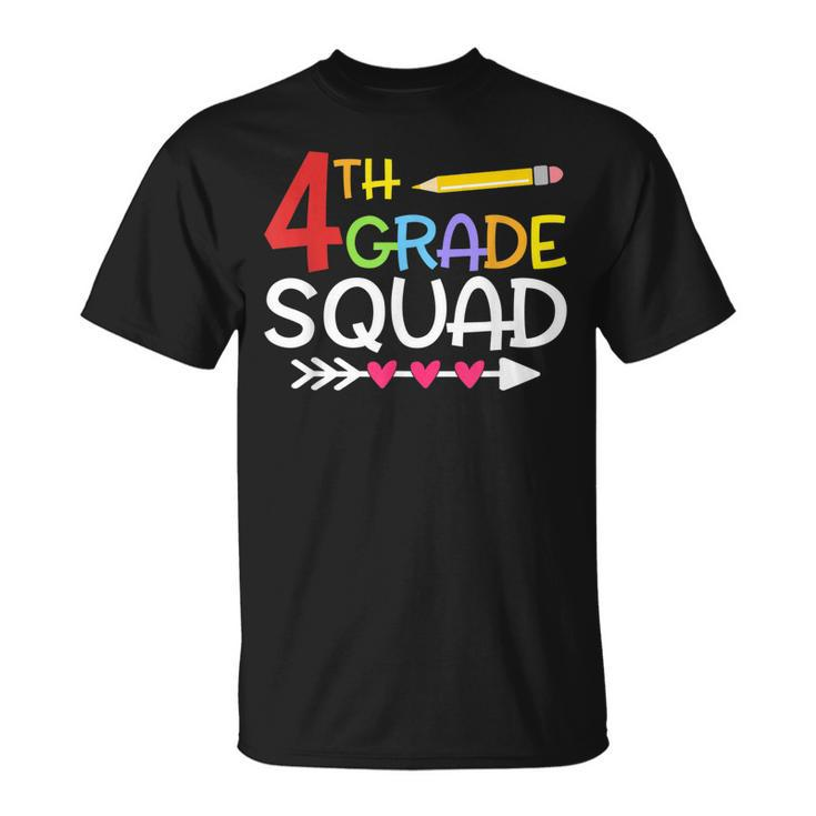 Fourth Grade Pencil Cute 4Th Grade Squad Teacher Student  Unisex T-Shirt
