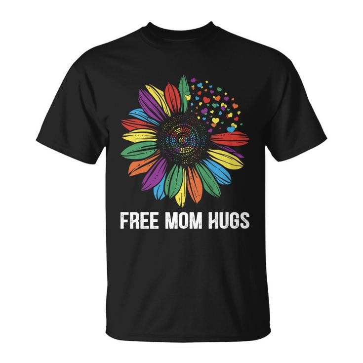 Free Mom Hugs Daisy Lgbt Pride Month Unisex T-Shirt