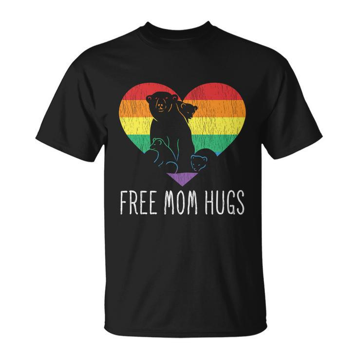 Free Mom Hugs Mama Bear Proud Mother Parent Pride Lgbt Mom T-shirt