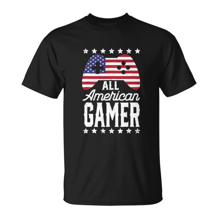 Funny American Gamer 4Th Of July Unisex T-Shirt