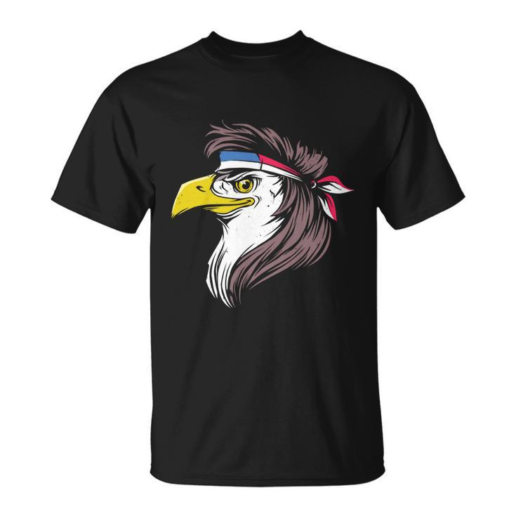 Funny Bald Eagle Mullet With American Flag 4Th Of July Gift Unisex T-Shirt
