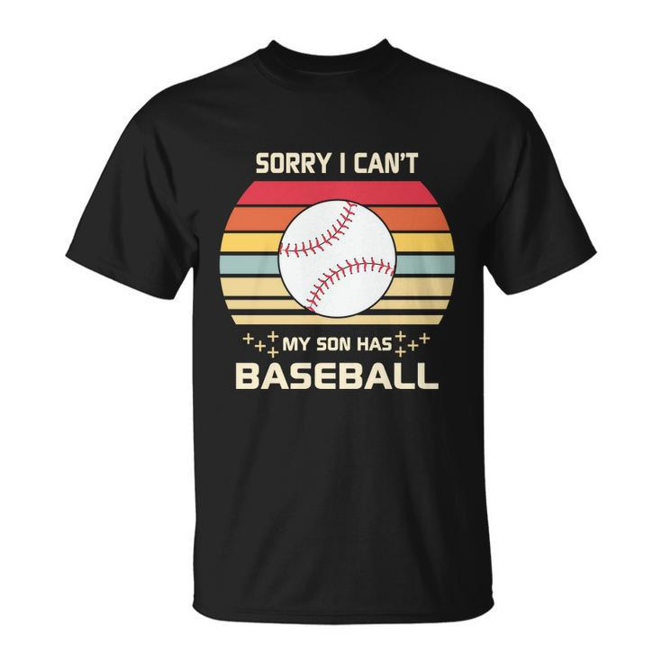 Funny Baseball Mom Funny Baseball Son Funny Baseball Quotes Retro Baseball Unisex T-Shirt