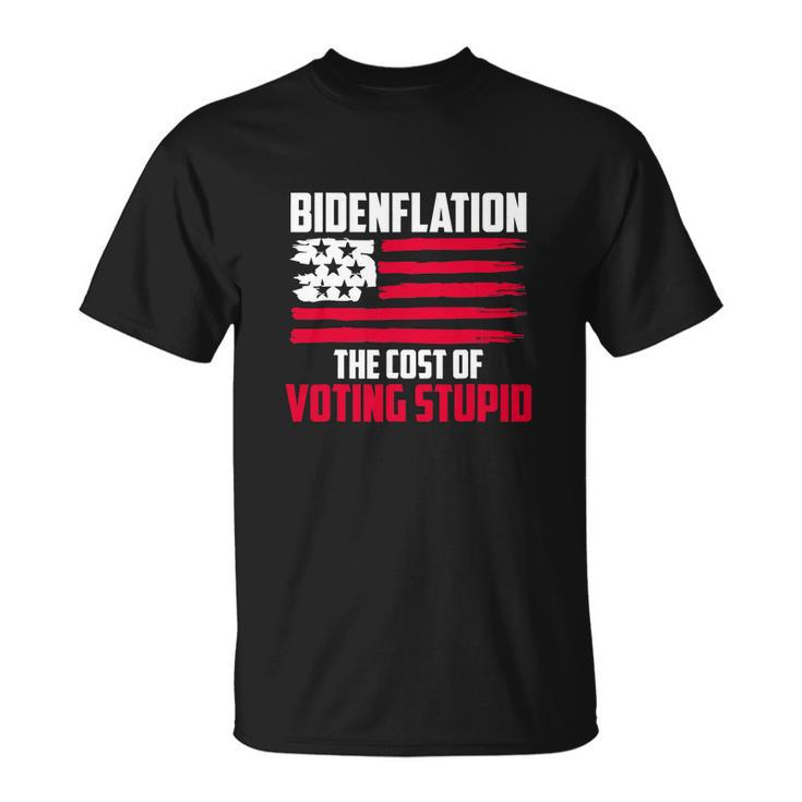 Funny Bidenflation The Cost Of Voting Stupid Anti Biden Unisex T-Shirt