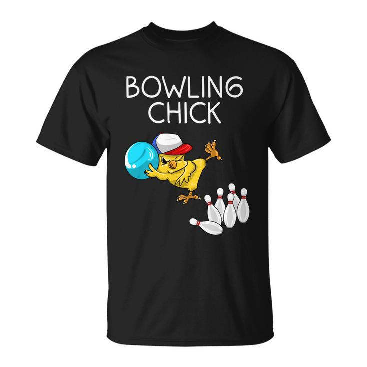 Funny Bowling Gift For Women Cute Bowling Chick Sports Athlete Gift Unisex T-Shirt