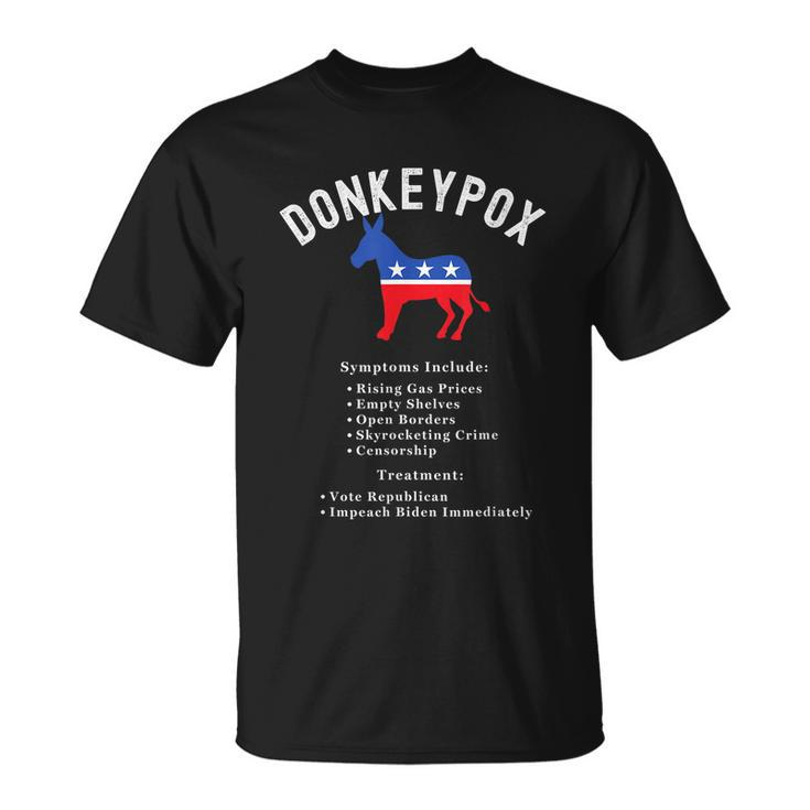 Funny Conservative Republican Anti Biden Donkeypox Unisex T-Shirt
