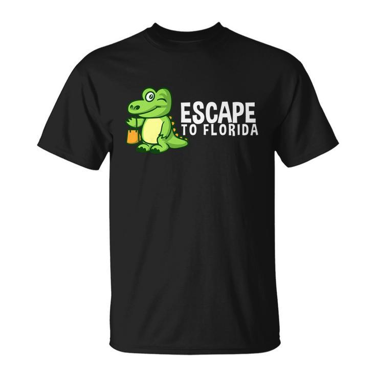 Funny Desantis Alligator Escape To Florida Cool Gift Unisex T-Shirt