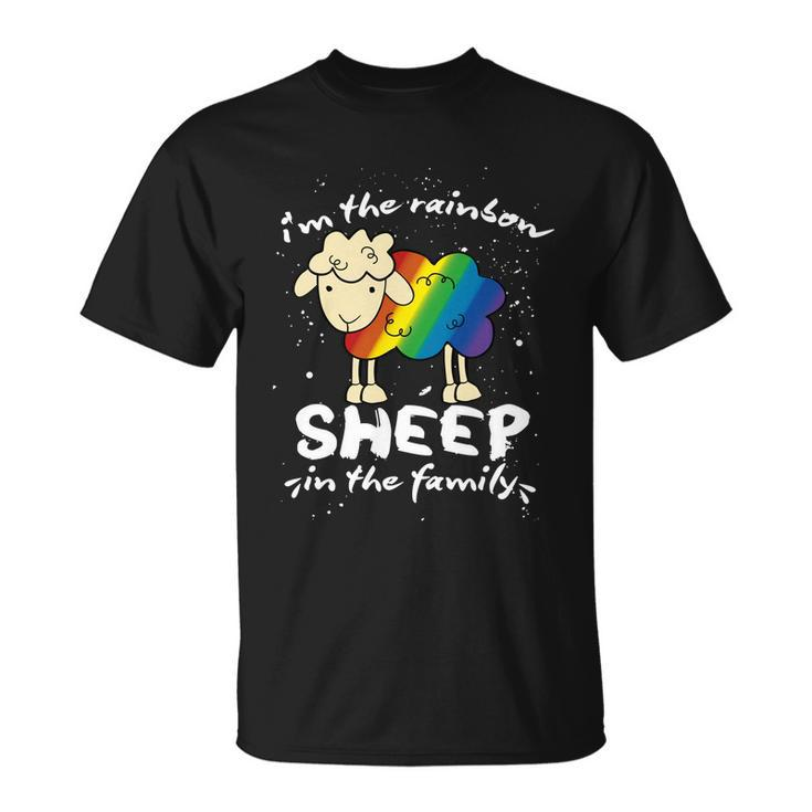 Funny Gay Pride Lgbt Gay Lesbian Im The Rainbow Sheep Gift Unisex T-Shirt