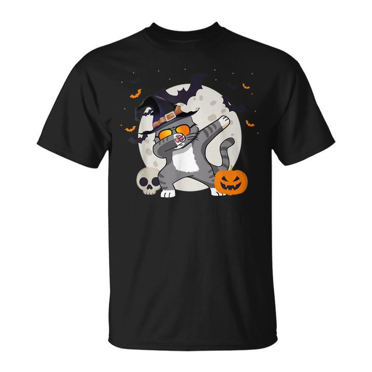 Funny Halloween Dab Cat Mom  Boys Girls Kids Halloween  Unisex T-Shirt