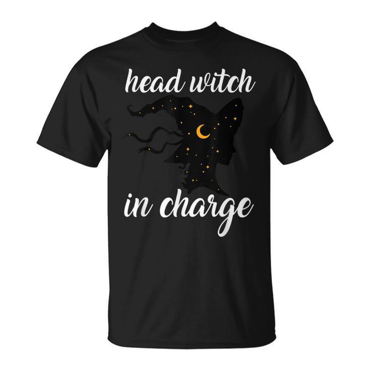 Funny Halloween Head Witch In Charge  Unisex T-Shirt