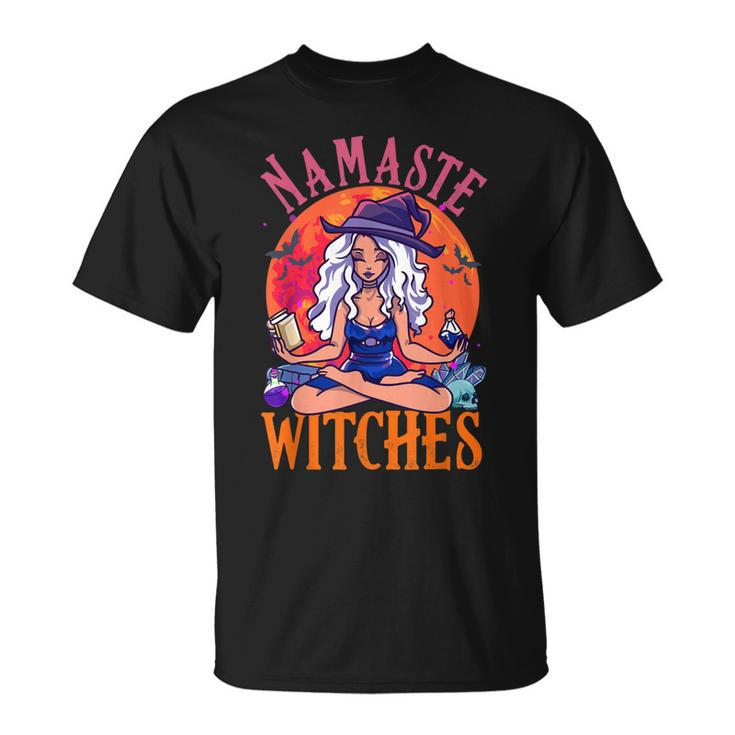 Funny Halloween Namaste Witches Halloween Spirits Witch  Unisex T-Shirt