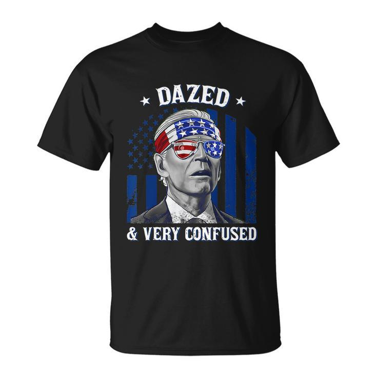 Funny Joe Biden Dazed And Very Confused 4Th Of July 2022 Unisex T-Shirt