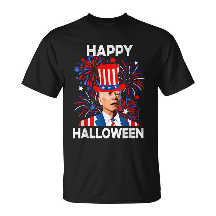 Funny Joe Biden Happy Halloween Confused For 4Th Of July V2 Unisex T-Shirt