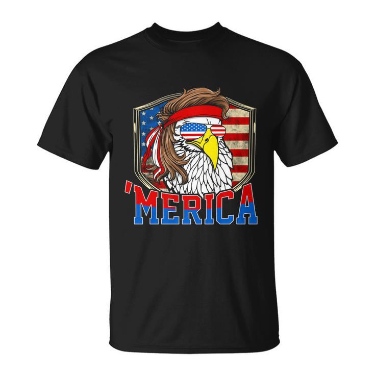 Funny July 4Th Cute Gift Merica 4Th Of July Bald Eagle Mullet Gift Unisex T-Shirt