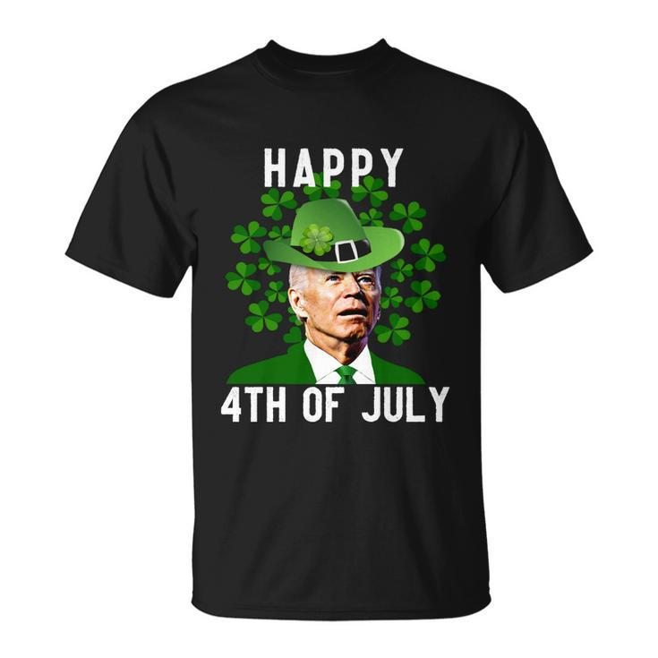 Funny Leprechaun St Patricks Day Joe Biden Happy 4Th Of July Biden St Patricks Day Tshirt Unisex T-Shirt