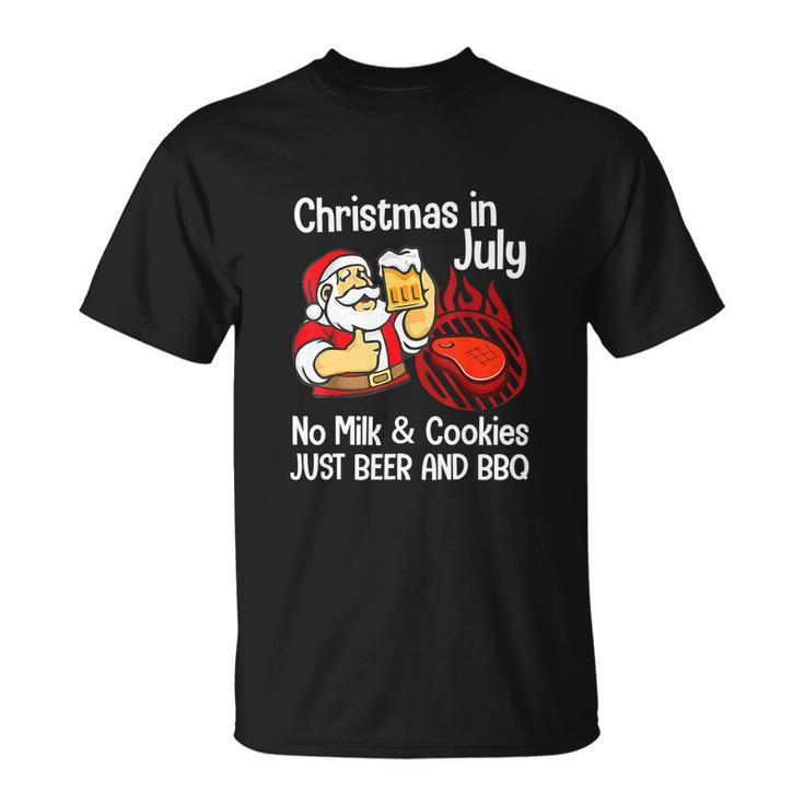 Funny Merry Christmas In July No Milk Cookies Unisex T-Shirt