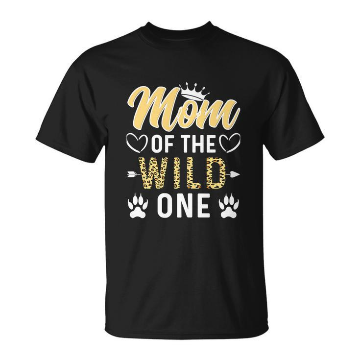 Funny Mom Of The Wild One 1St Birthday Matching Family Unisex T-Shirt