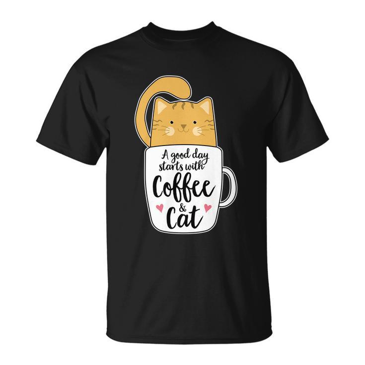 Funny Orange Cat Coffee Mug Cat Lover Unisex T-Shirt