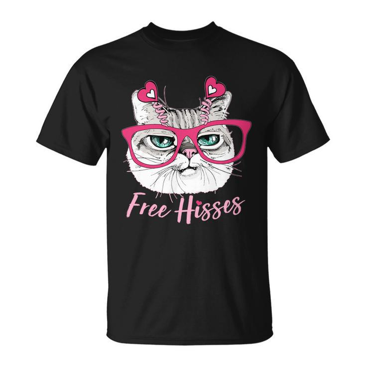 Funny Valentine Cat Free Hisses Unisex T-Shirt