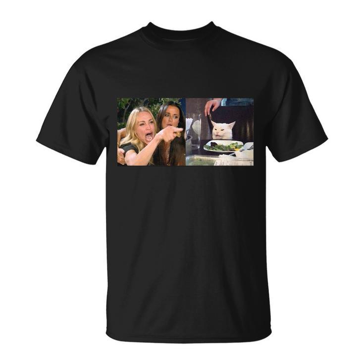 Funny Woman Yelling At Cat Meme Tshirt Unisex T-Shirt