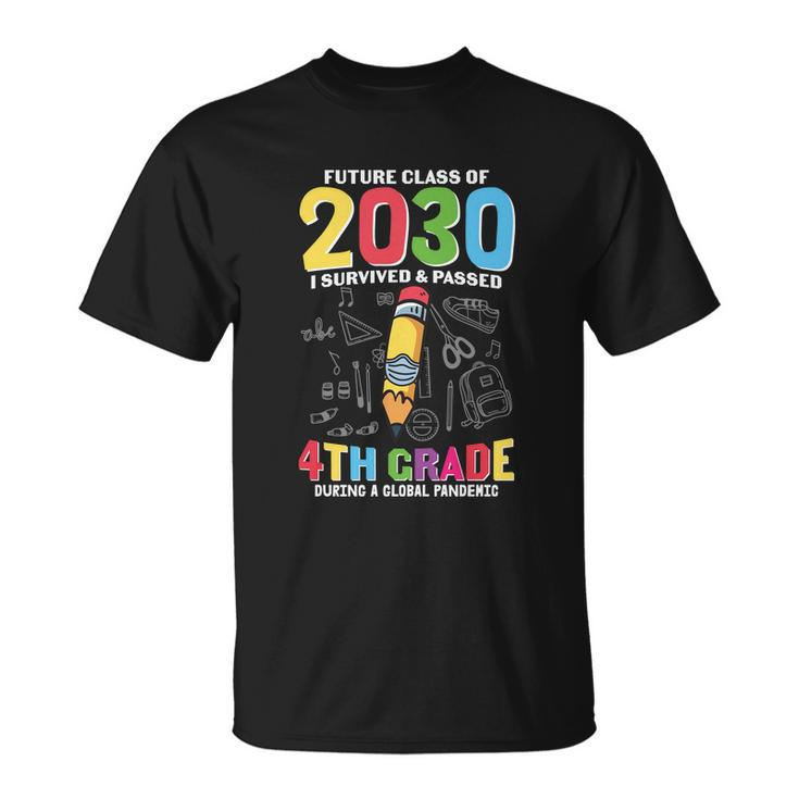 Future Class Of 2030 4Th Grade Back To School V2 Unisex T-Shirt