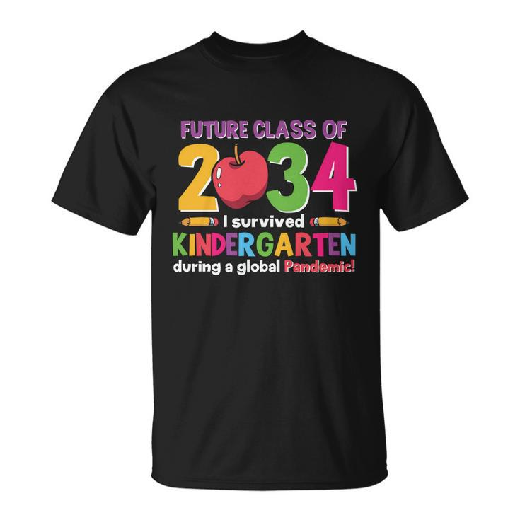 Future Class Of 2034 Kindergarten Back To School First Day Of School Unisex T-Shirt