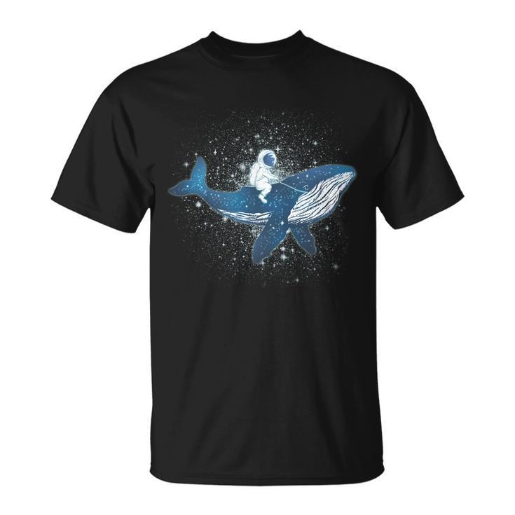 Galaxy Space Astronaut Whale Unisex T-Shirt