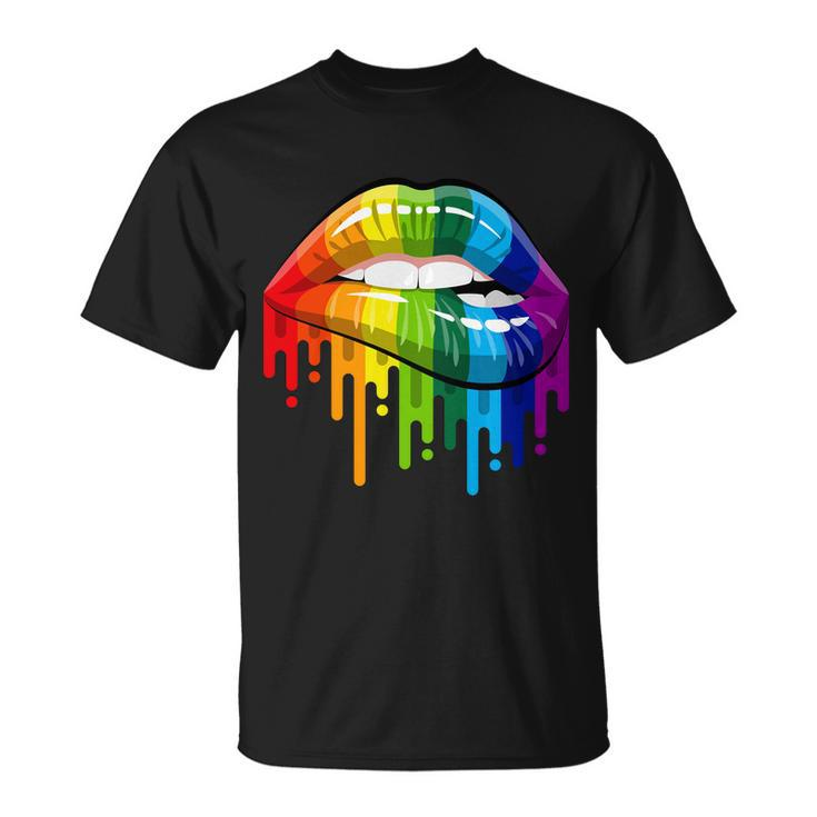 Gay Pride Lips Tshirt V2 Unisex T-Shirt
