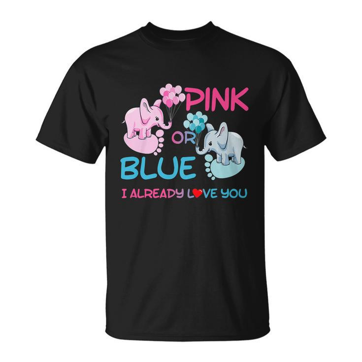 Gender Reveal Pink Or Blue Boy Or Girl Party Supplies Family Gift Unisex T-Shirt