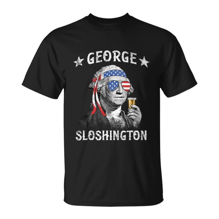 George Sloshington George Washington 4Th Of July Unisex T-Shirt