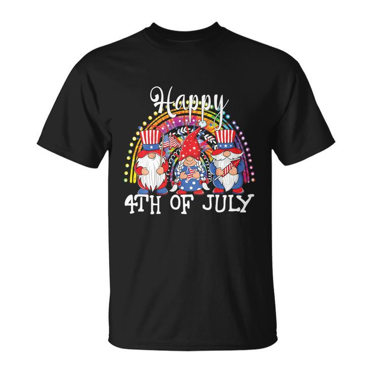 Gnomes Patriotic American Flag Funny Cute Gnomes 4Th Of July Cool Gift Unisex T-Shirt