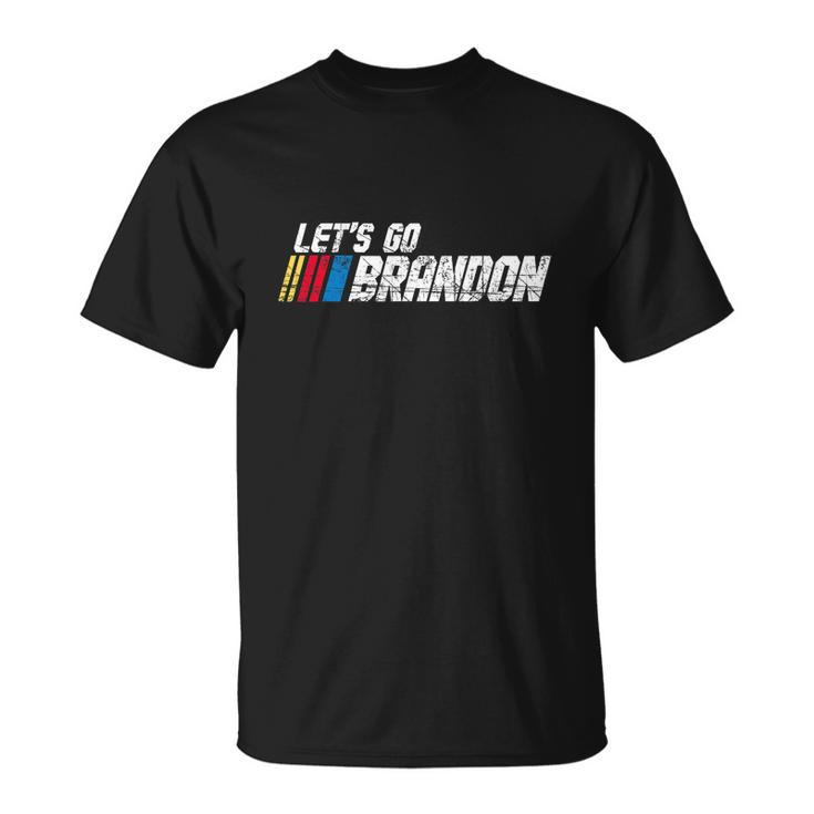 Lets Go Brandon Race Car Grunge Distressed Idea T-shirt
