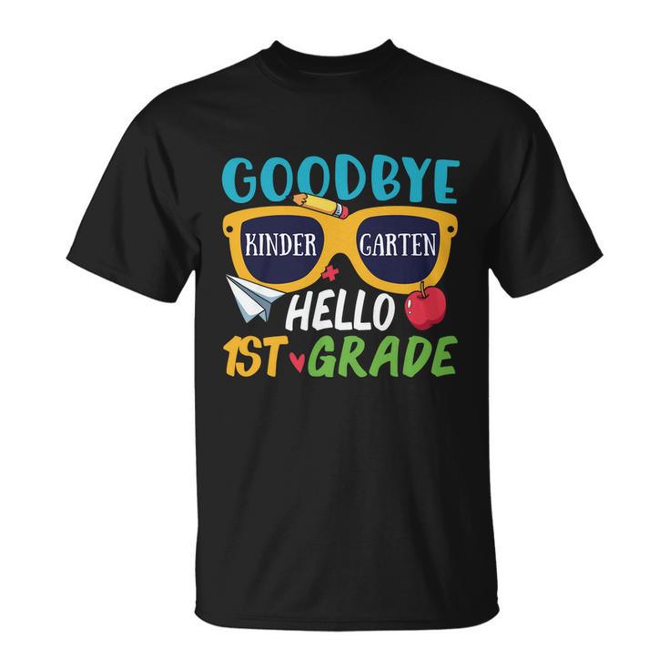 Goodbye Preschool Hello 1St Grade Graphic Plus Size Shirt For Teacher Student Unisex T-Shirt