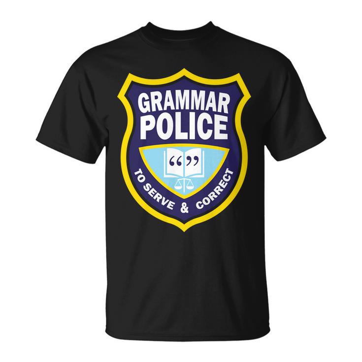 Grammar Police Badge Tshirt Unisex T-Shirt