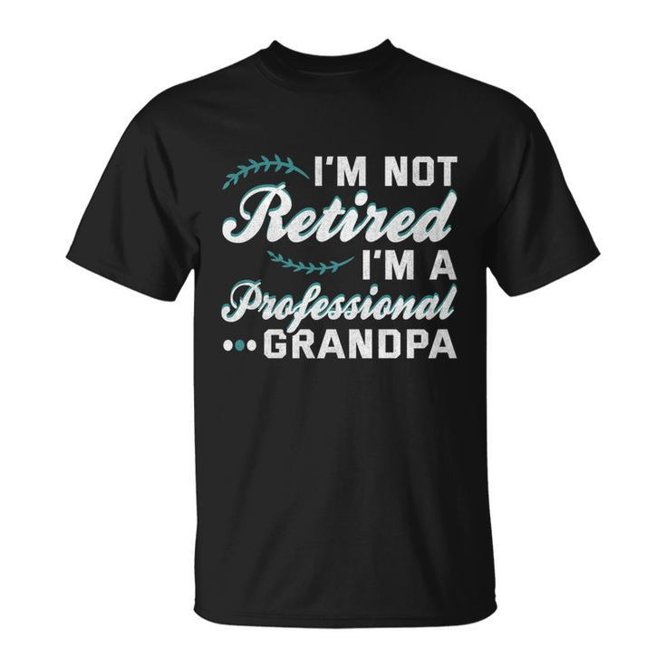 Grandpa Shirts Funny Fathers Day Retired Grandpa Long Sleeve Tshirt Unisex T-Shirt