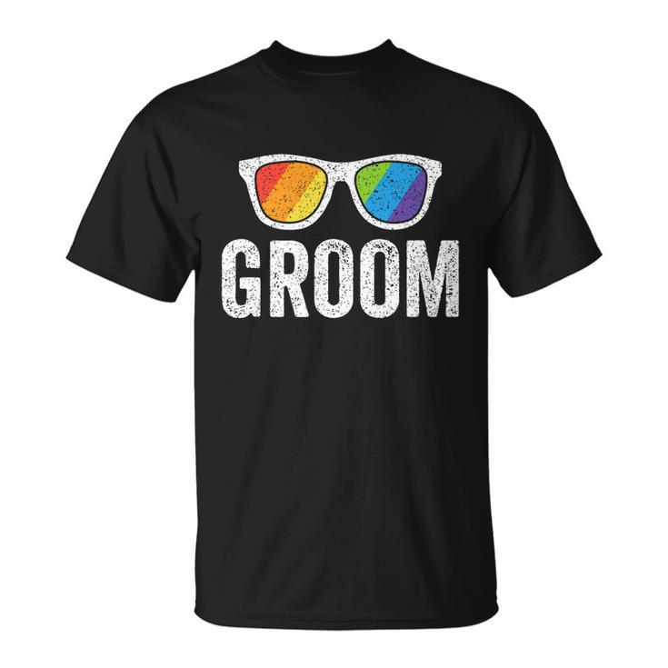 Groom Bachelor Party Lgbt Same Gay Wedding Husband Unisex T-Shirt