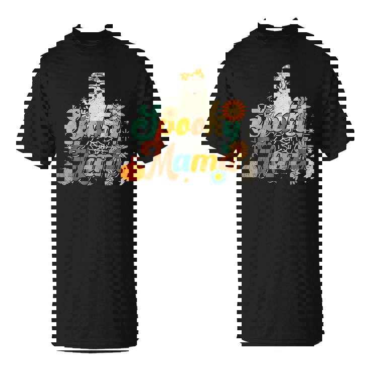 Groovy Spooky Mama Ghost Boo Halloween Costume Retro Hippie  Unisex T-Shirt