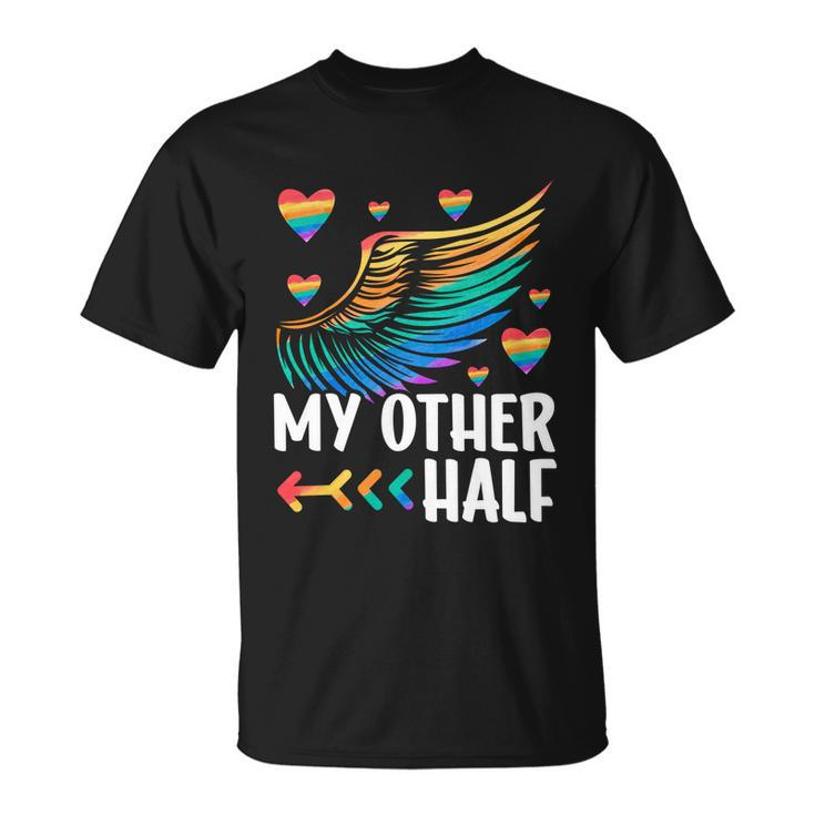 My Other Half Lgbtq Couple Matching Gay Boyfriend Lesbian T-Shirt