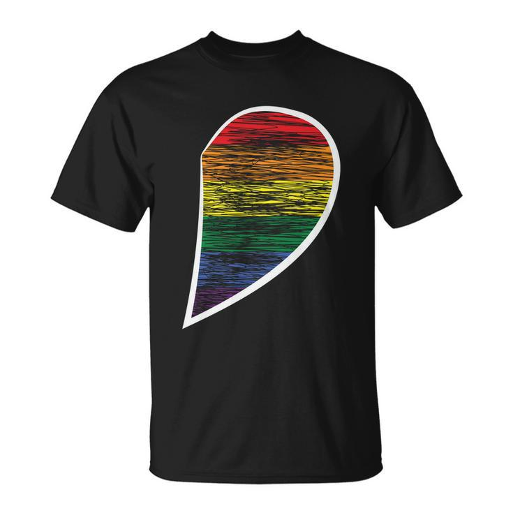 Halfheart Lgbt Gay Pride Lesbian Bisexual Ally Quote Unisex T-Shirt