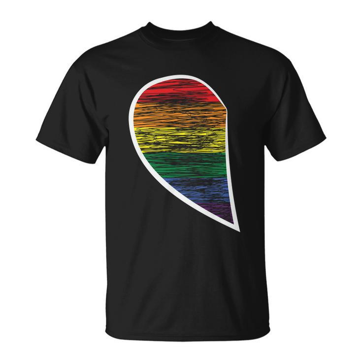 Halfheart Lgbt Gay Pride Lesbian Bisexual Ally Quote V2 Unisex T-Shirt