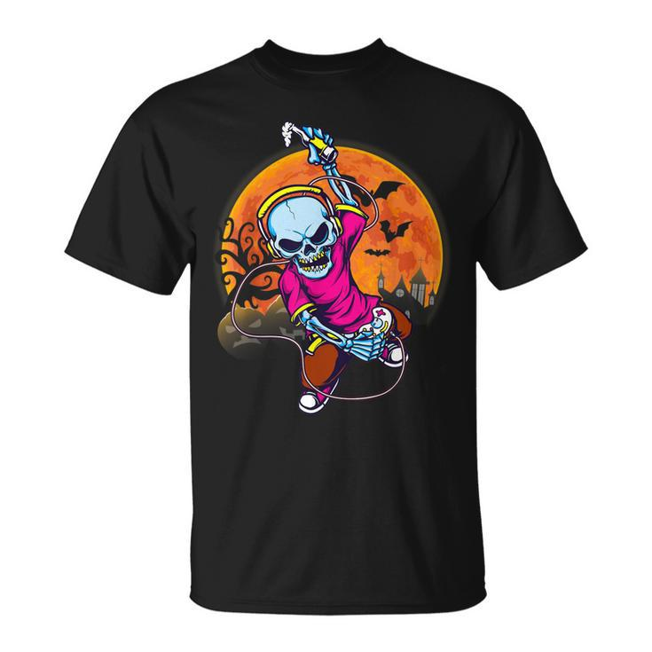 Halloween Boys Gamer Skeleton Outfit Boys T-shirt