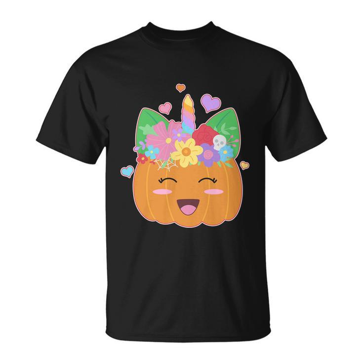 Halloween Cute Halloween Cute Halloween Unicorn Pumpkin T-Shirt