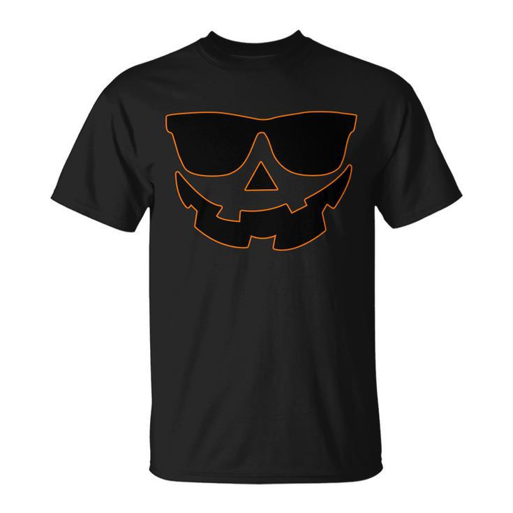 Halloween Jack-O- Lantern With Shades Unisex T-Shirt