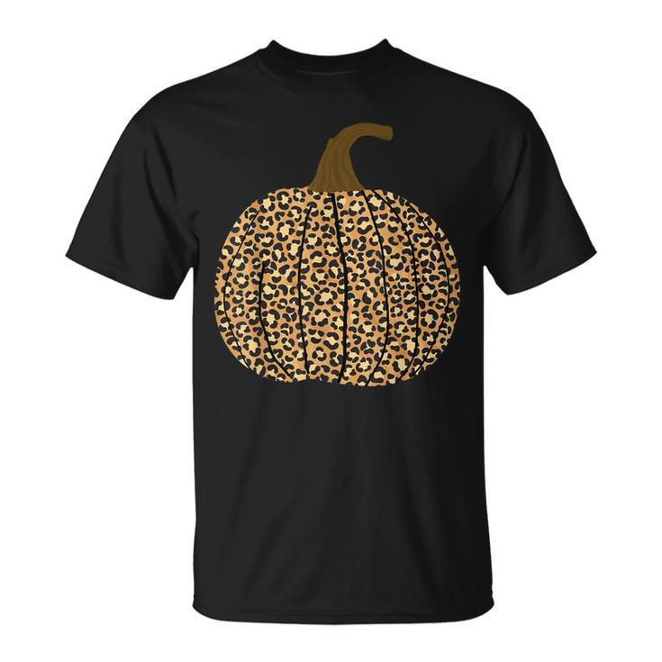 Halloween Leopard Pattern Pumpkin Costume  Unisex T-Shirt
