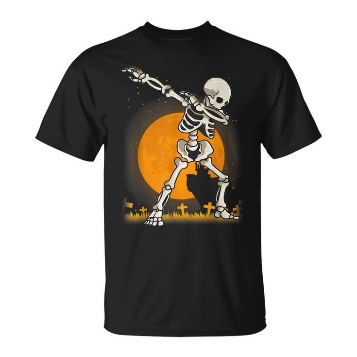 Halloween Shirts For Boys Kids Dabbing Skeleton Costume Dab Men Women T-shirt Graphic Print Casual Unisex Tee