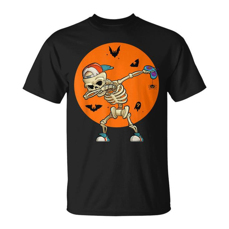 Halloween Skeleton Gamer  Unisex T-Shirt