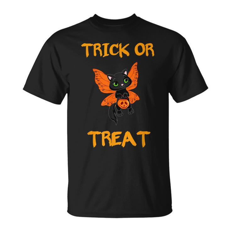 Halloween T  Black Cat Candy Trick Or Treat  Unisex T-Shirt