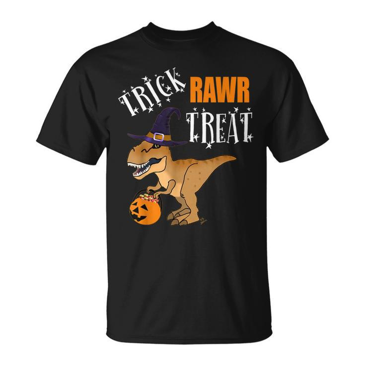 Halloween T Rex - Witch - Trick Or Treat - Trick Rawr Treat  Unisex T-Shirt