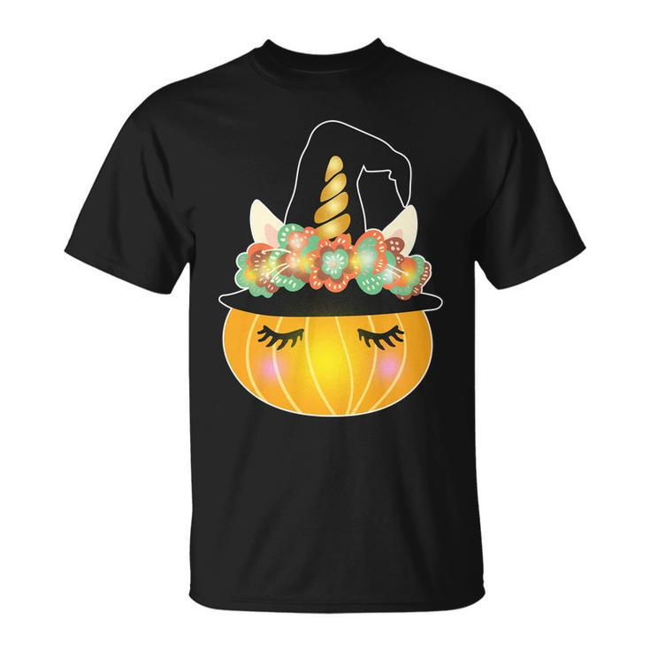 Halloween Uni-Pumpkin Sparkly Cute T-Shirt