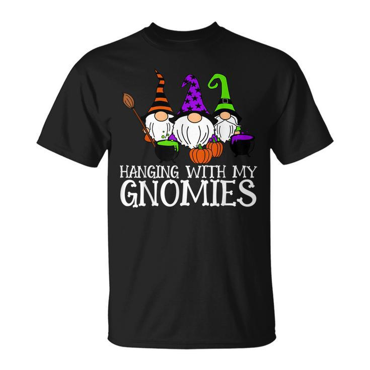 Hanging With My Gnomies Garden Gnome Halloween T-shirt