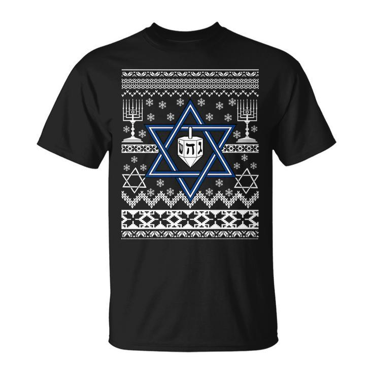 Hanukkah Ugly Christmas Sweater Unisex T-Shirt